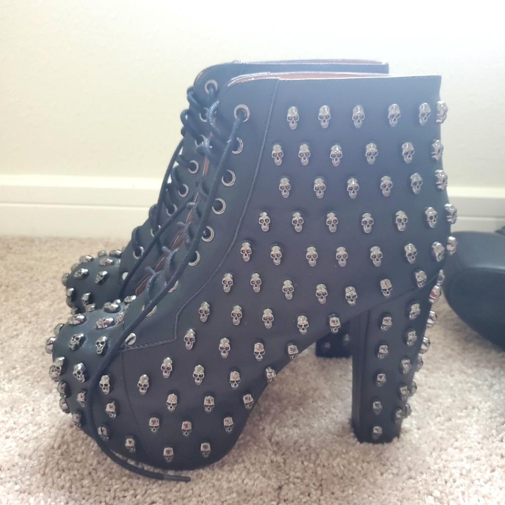 Jeffrey Cambell Skull Litas Sz 10